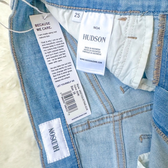 HUDSON Noa Midrise Straight Leg Crop Suri Light Wash Rayon Stretch Jeans - Picture 10 of 11
